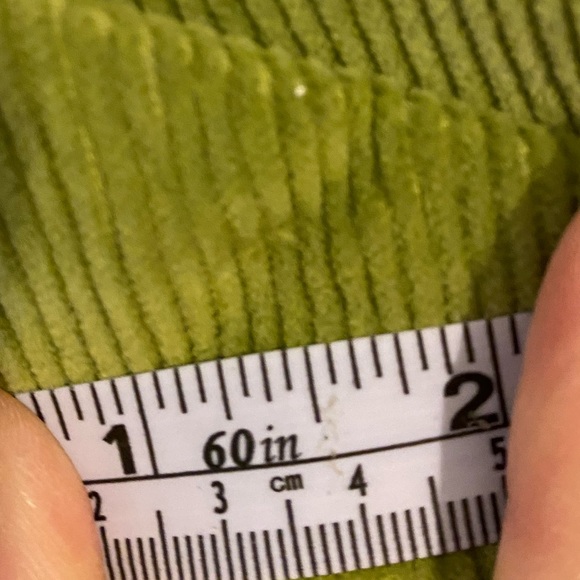 Talbots Petites Cord Stretch corduroy green skirt zip button 2 pockets wale 2 - Picture 11 of 11